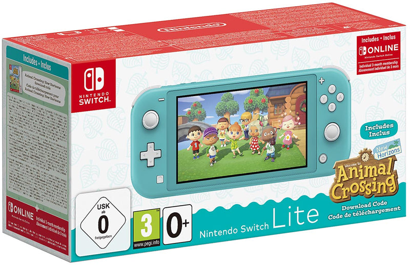 Nintendo Switch Lite Turquoise + Animal Crossing: New Horizons + NSO 3 Months (Switch)
