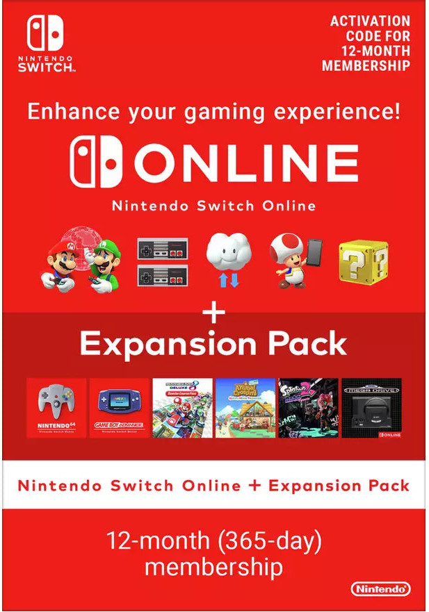 Nintendo Switch Online + Expansion Pass - Individual 12 Months (Switch)