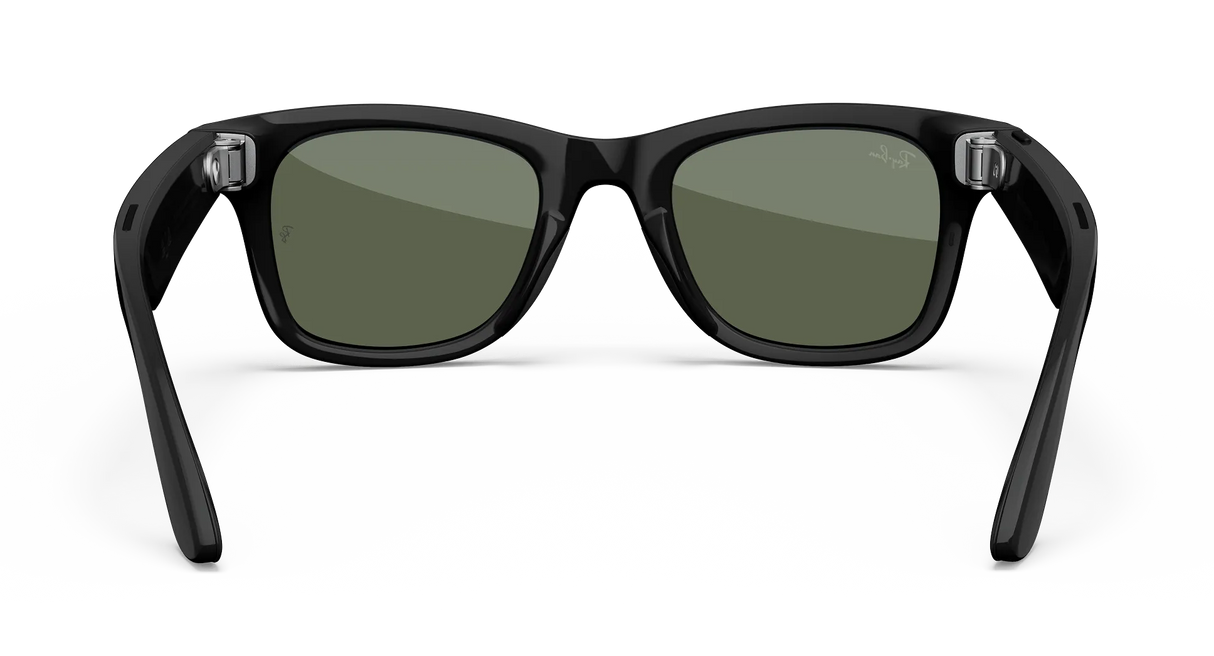 RAY-BAN META WAYFARER (GEN 1) GLASSES - SHINY BLACK/G-15 GREEN - LARGE