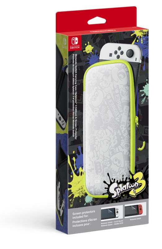 Nintendo Switch Carrying Case - Splatoon 3 Edition and Screen Protector (Switch)
