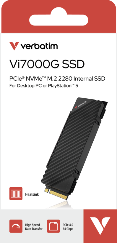 Verbatim Vi7000G PCIe NVMe M.2 2280 Internal Solid State Drive 1TB