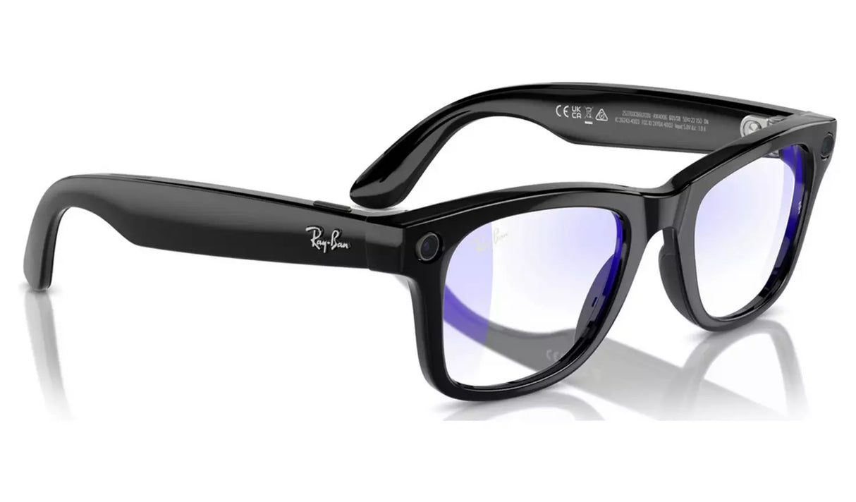 RAY-BAN META WAYFARER (GEN 1) GLASSES - SHINY BLACK/CLEAR