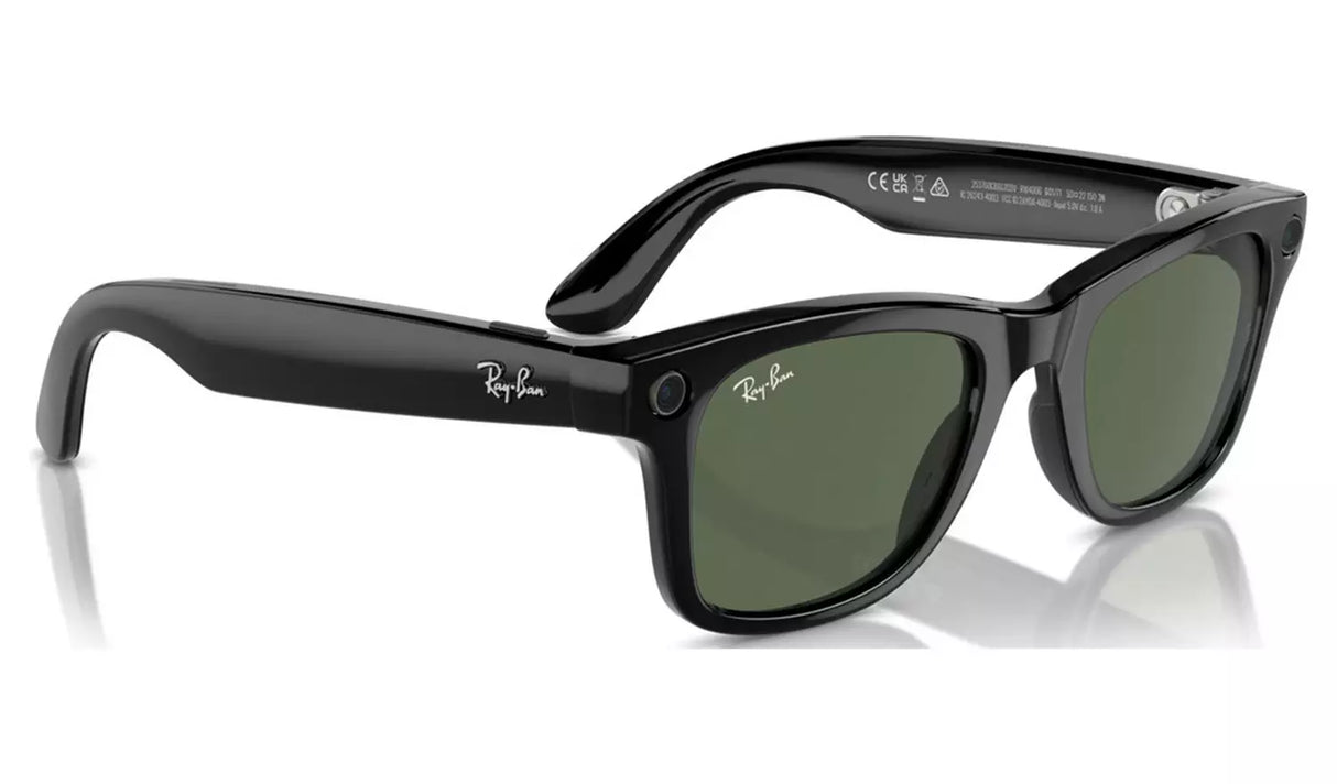 RAY-BAN META WAYFARER (GEN 1) GLASSES - SHINY BLACK/G-15