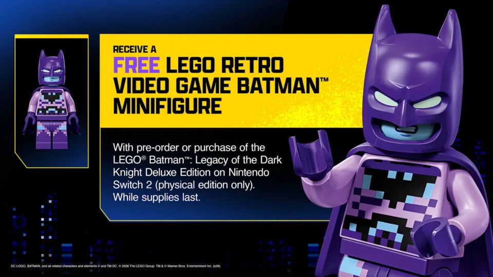 Lego Batman: Legacy of The Dark Knight Deluxe Edition with Exclusive Batman Minifigure (Switch 2)