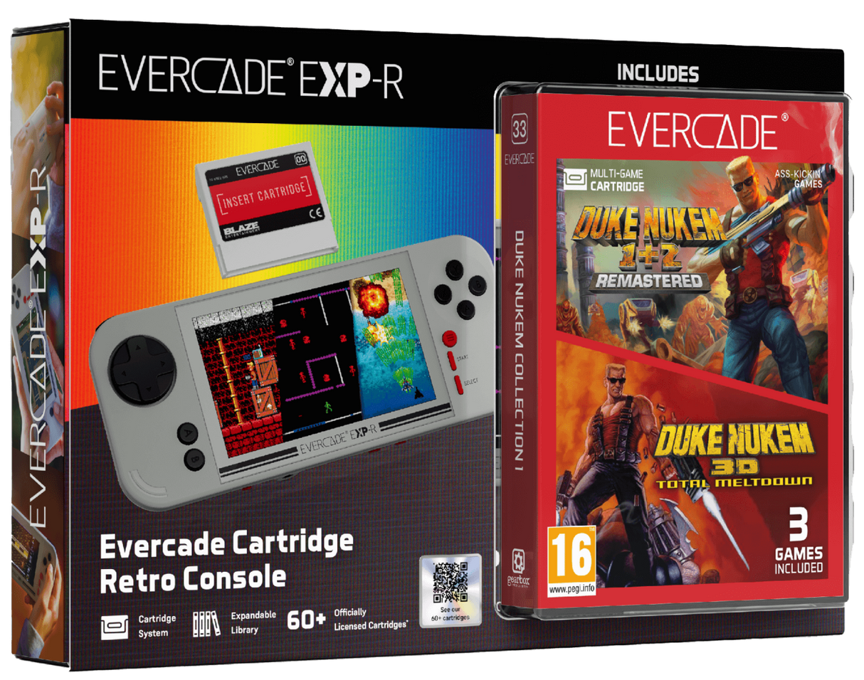 Blaze Evercade EXP-R Handheld with Duke Nukem Collection 1