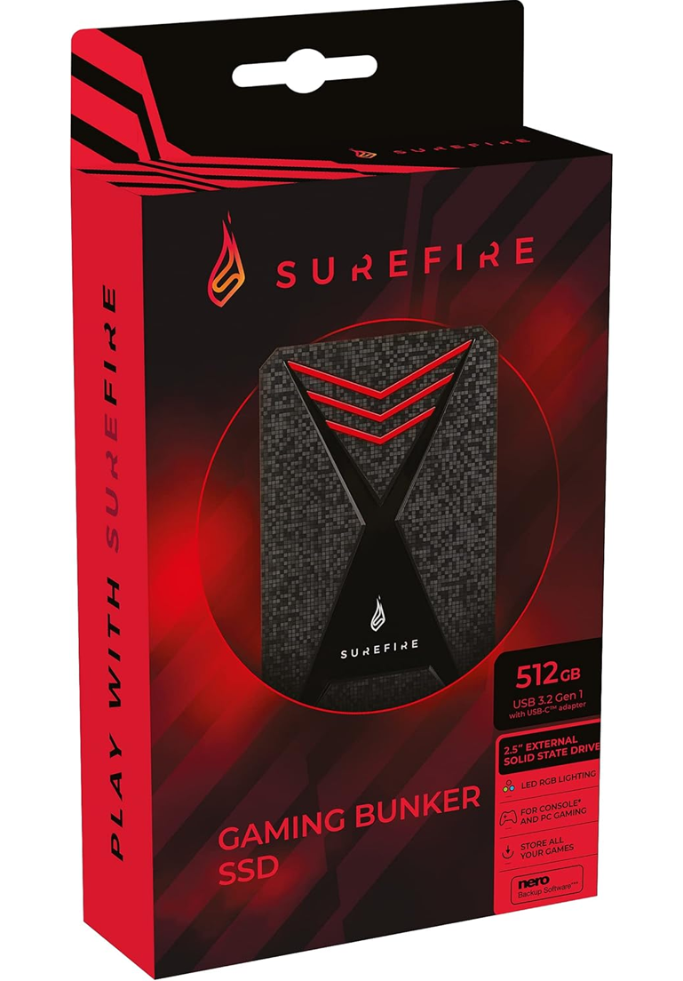 SureFire GX3 Gaming SSD USB 3.2 512GB Black