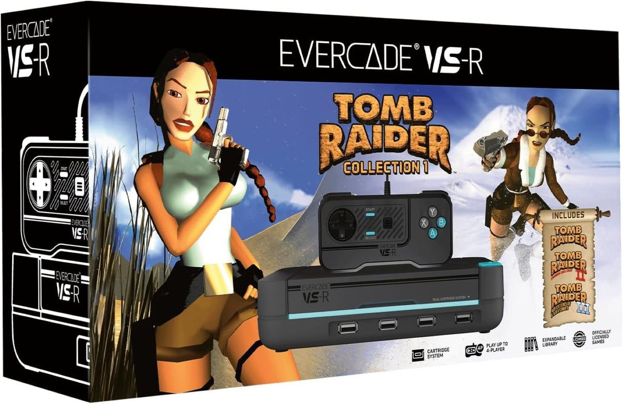 Blaze Evercade VS-R with Tomb Raider Collection