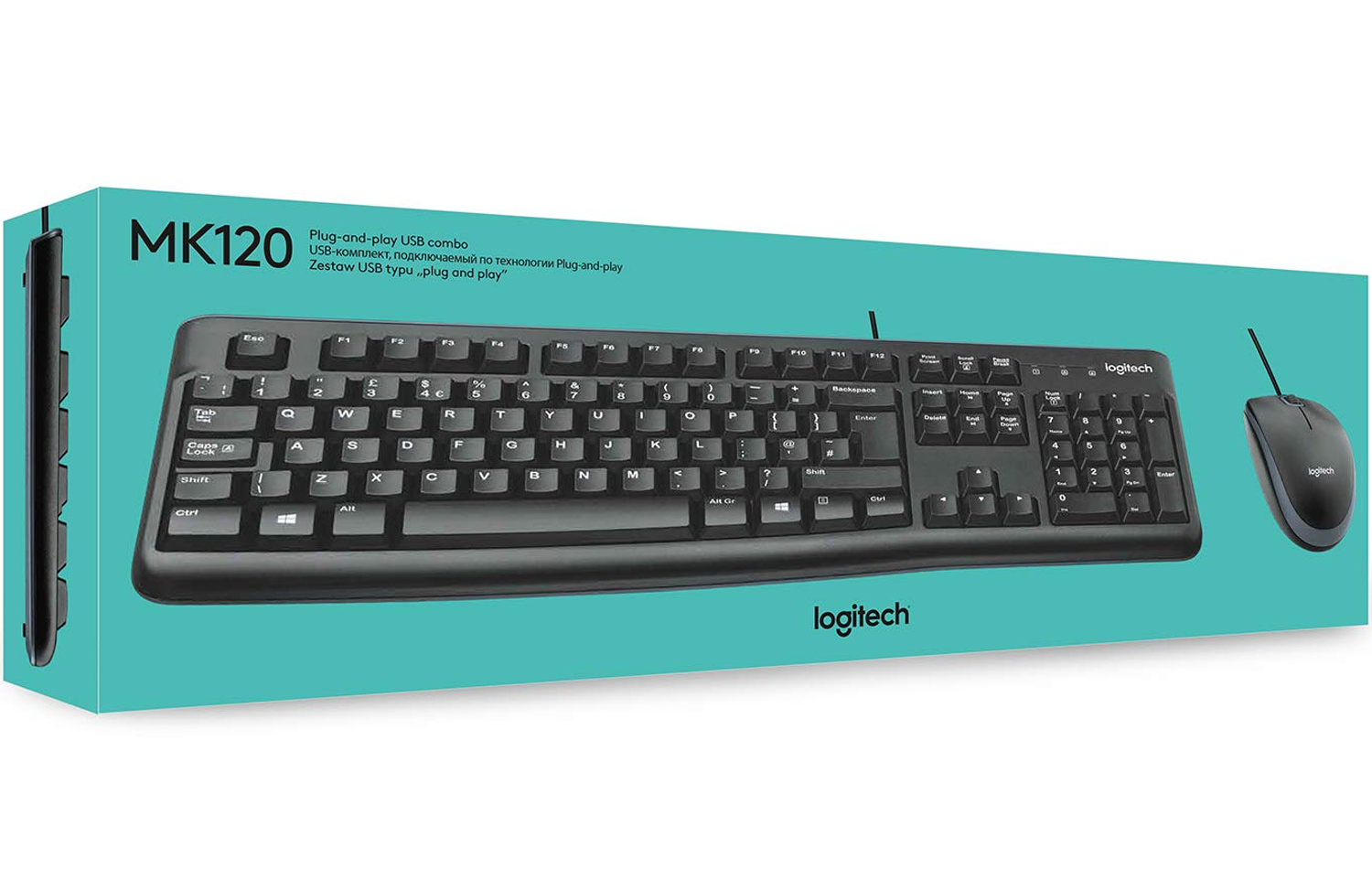 Logitech MK120 Desktop Wired Keyboard and Mouse
