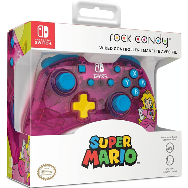 PDP REALMz Wired LED Light-up Pro Controller Controller for Nintendo Switch: Peach (Switch)