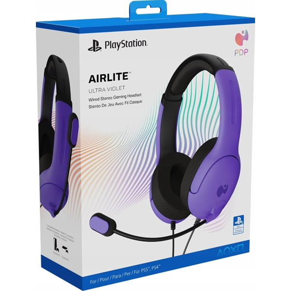 PDP AIRLITE Wired Headset Ultra Violet for Playstation 5 (PS5)