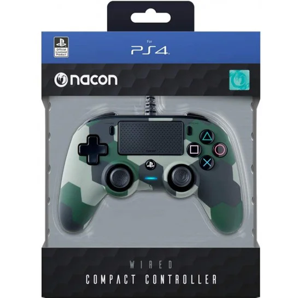 Nacon Wired Compact Controller - Green Camo (PS4)