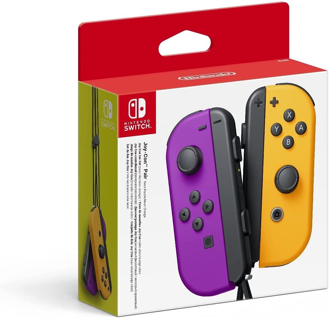 Nintendo Switch Joy-Con Controller Pair - Neon Purple/Neon Orange (Switch)