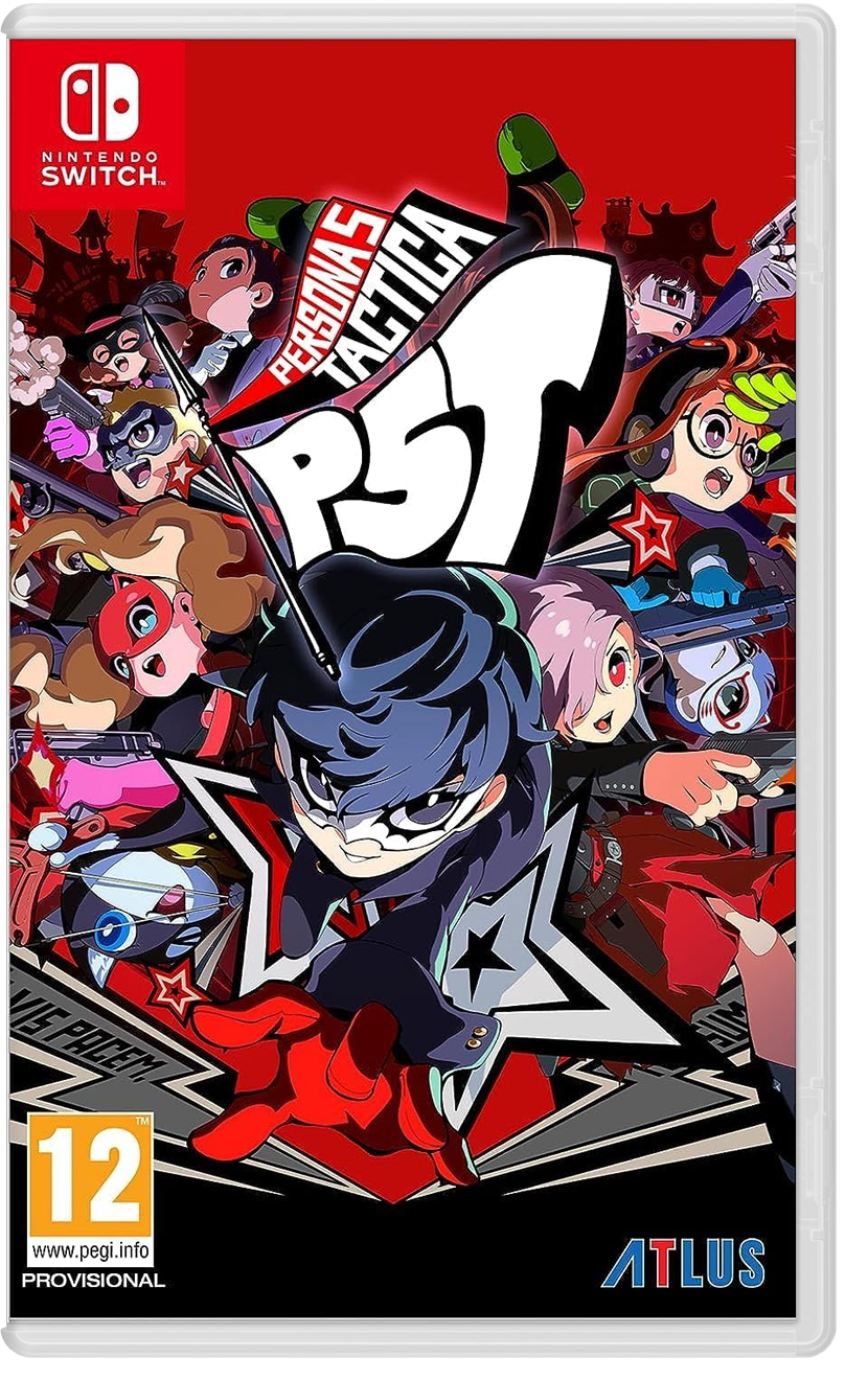 Game box for 'Persona 5 Royal' on Nintendo Switch with character illustrations and branding.