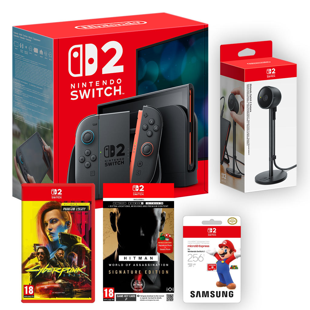 Nintendo Switch 2 with Cyberpunk 2077, Hitman WOA, Micro SD Express Card & Switch 2 Camera