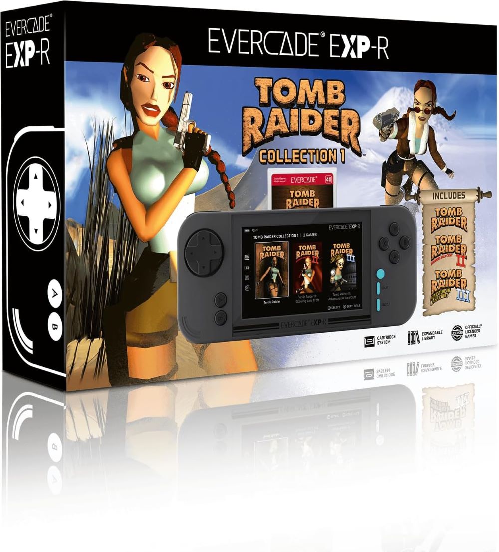 Blaze Evercade EXP-R Handheld with Tomb Raider Collection