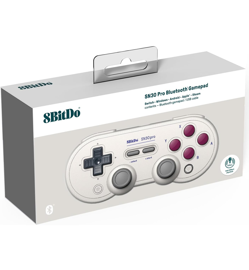 8BitDo SN30 Pro Bluetooth Gamepad - Classic Grey