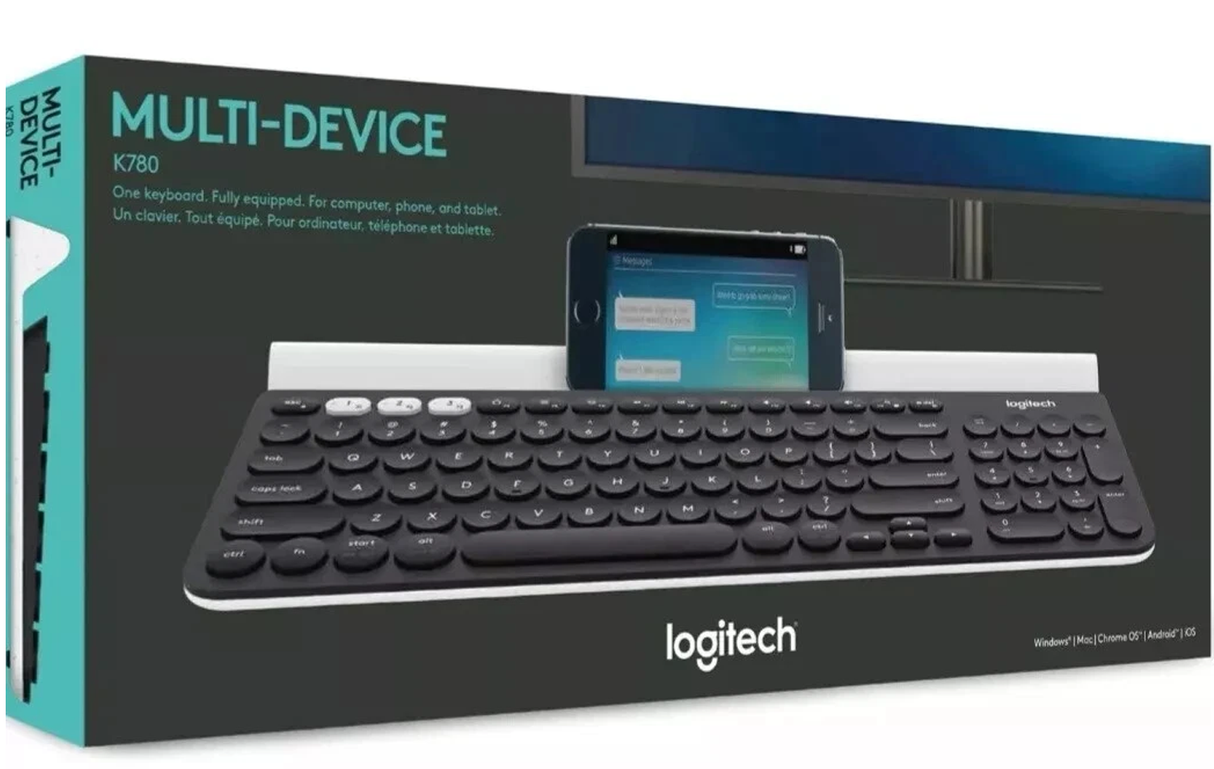 Logitech K780 Multi-Device Wireless Keyboard - Grey / Speckled White