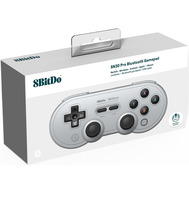 8BitDo SN30 Pro Bluetooth Gamepad - Grey