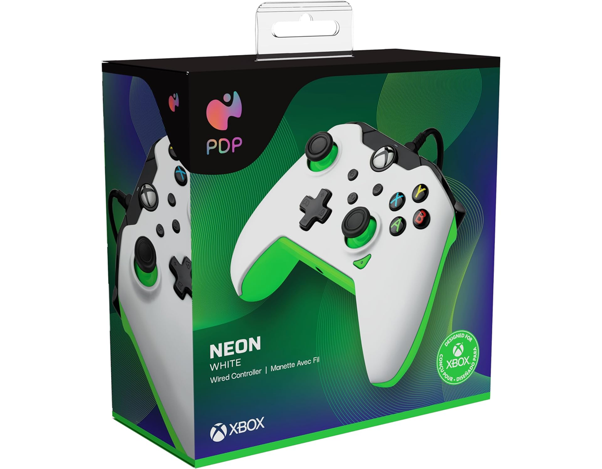 PDP Wired Controller Neon White (Xbox Series X)