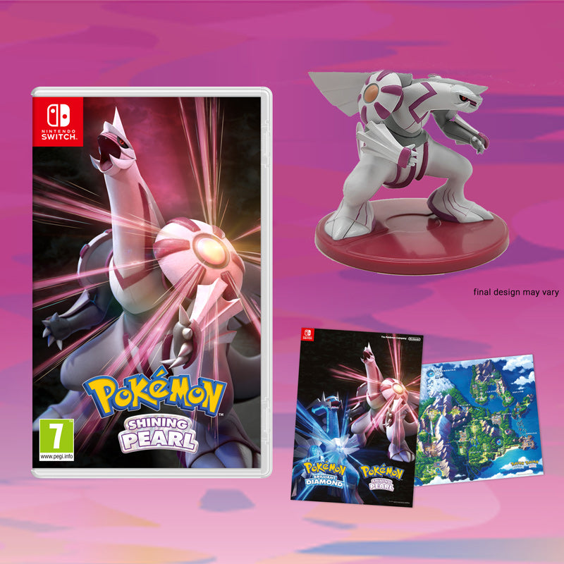 Pokemon Shining Pearl With FREE Palkia Figurine And Double Sided Poster (Switch)