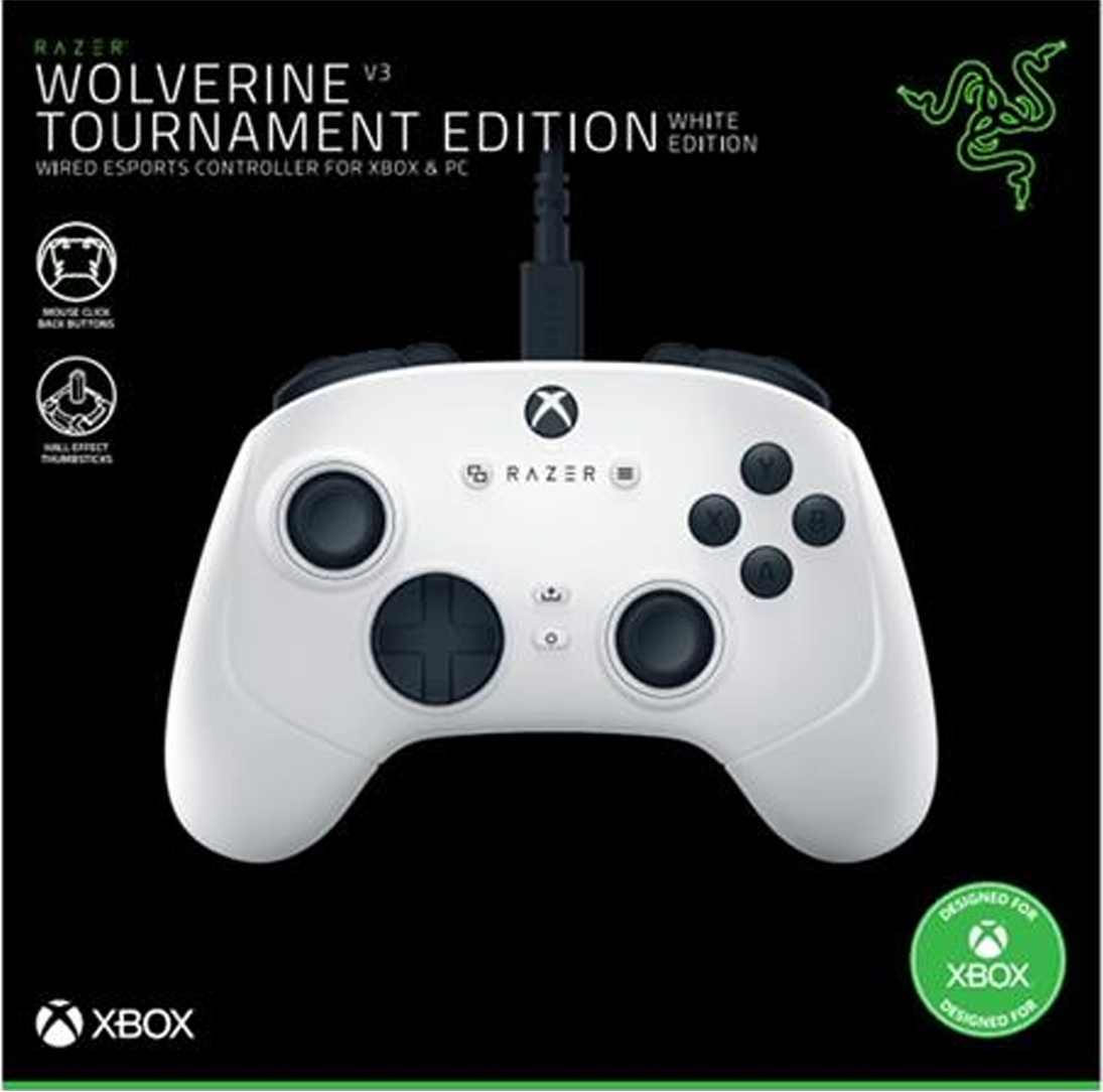 Razer Wolverine V3 Tournament Ed. for Xbox X|S & PC - White