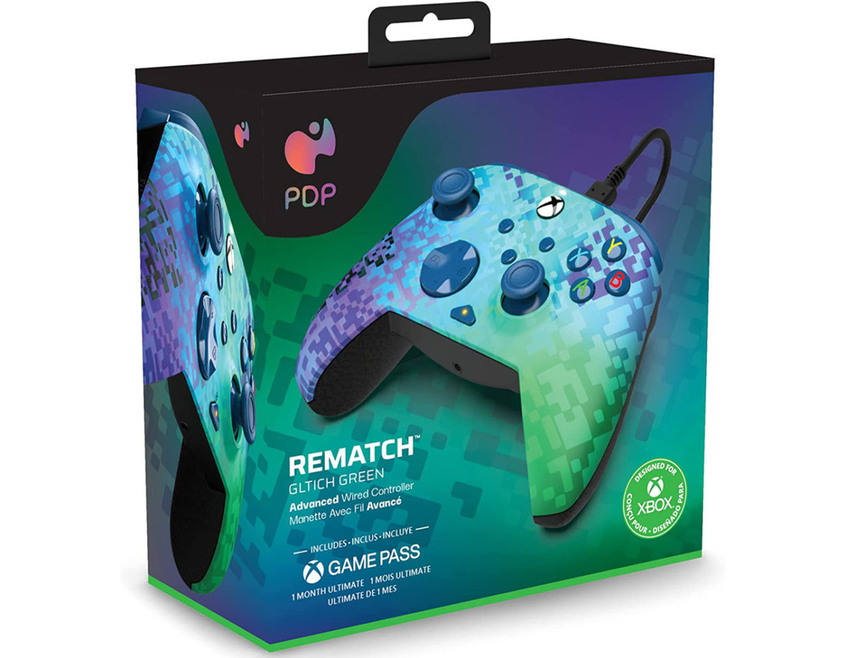 PDP Rematch Wired Controller - Xbox Series X - Glitch Green (Xbox Series X)