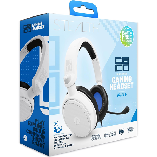 STEALTH C6-100 Stereo Gaming Headset - Blue/White