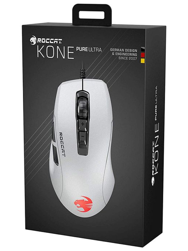 Roccat Kone Pure Ultra-Light Ergonomic GamingMouse(16000DpiOpticalSensorRGBLightingUltraLight)White
