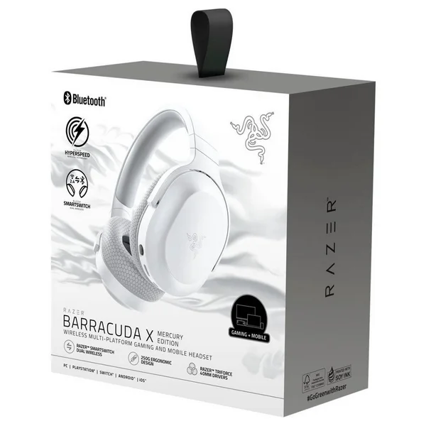 Razer Barracuda - Wireless Multi-platform Gaming and Mobile Headset - White