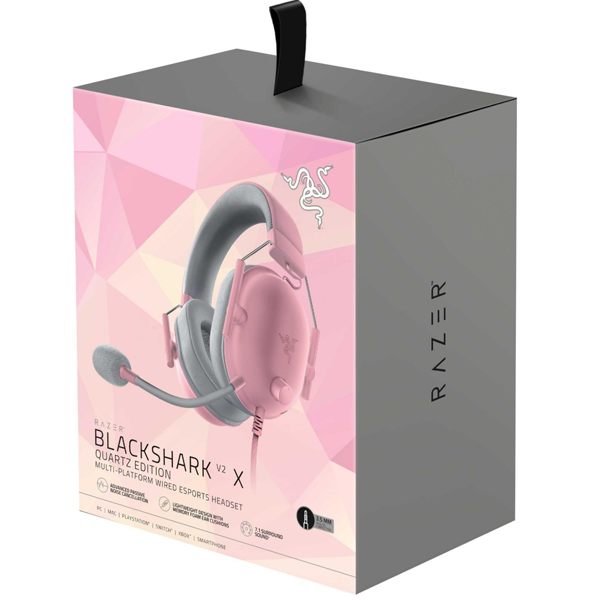 Razer BlackShark V2 X Wired Headset - Quartz Pink