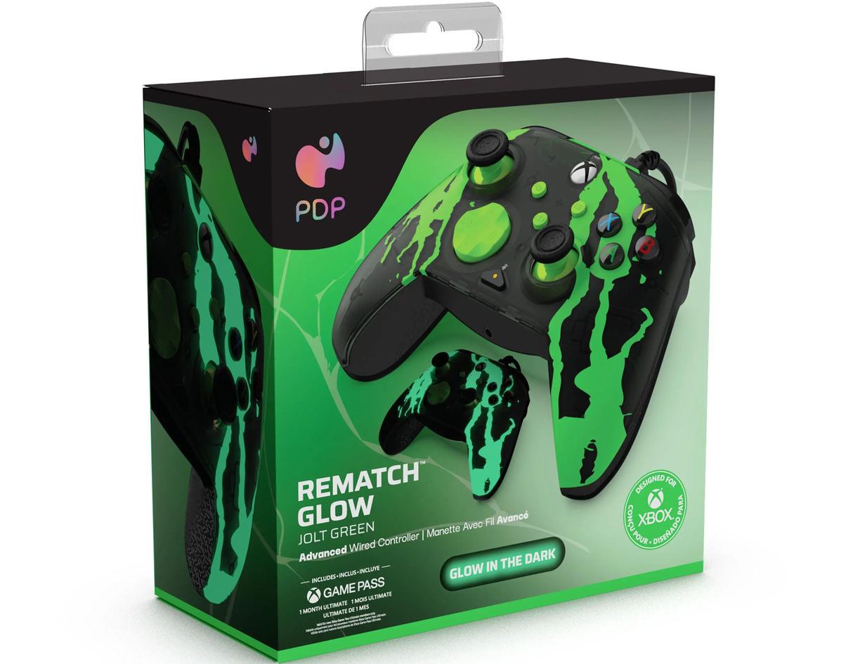 PDP Rematch Wired Controller - Xbox Series X - Jolt Green (Xbox Series X)