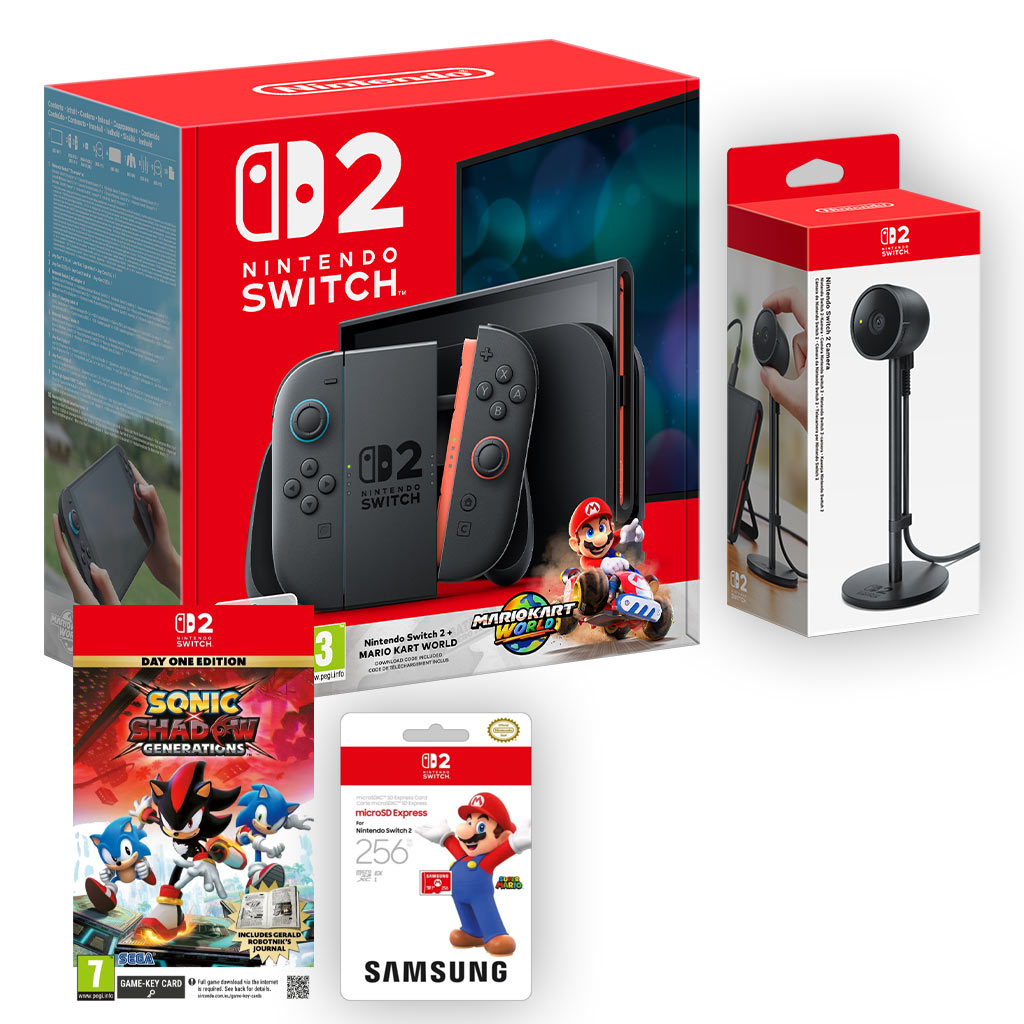 Nintendo Switch 2 Mario Kart Bundle with Sonic X Shadow Generations, Micro SD Card & Switch 2 Camera