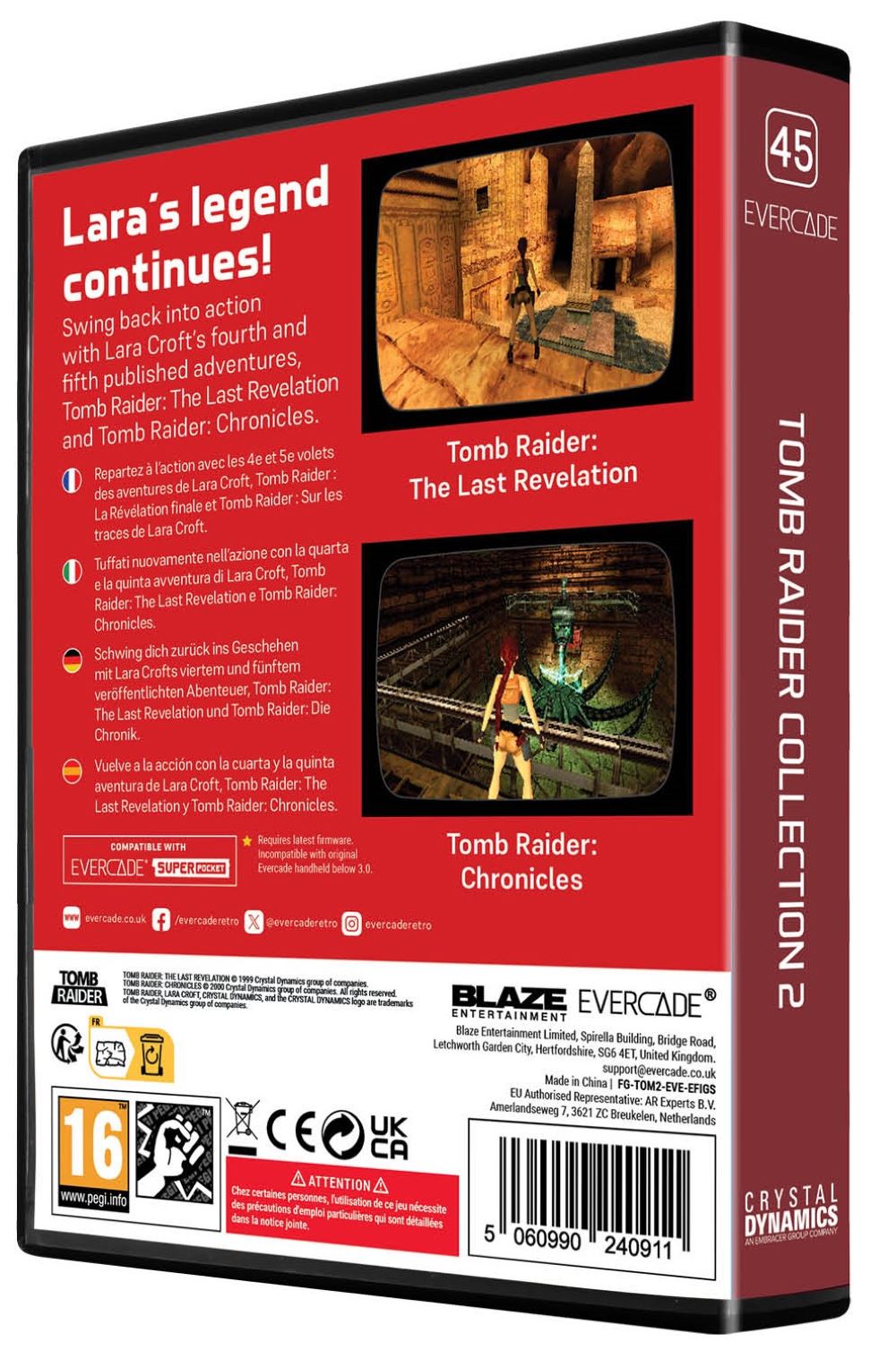 Blaze Evercade Tomb Raider Collection 2