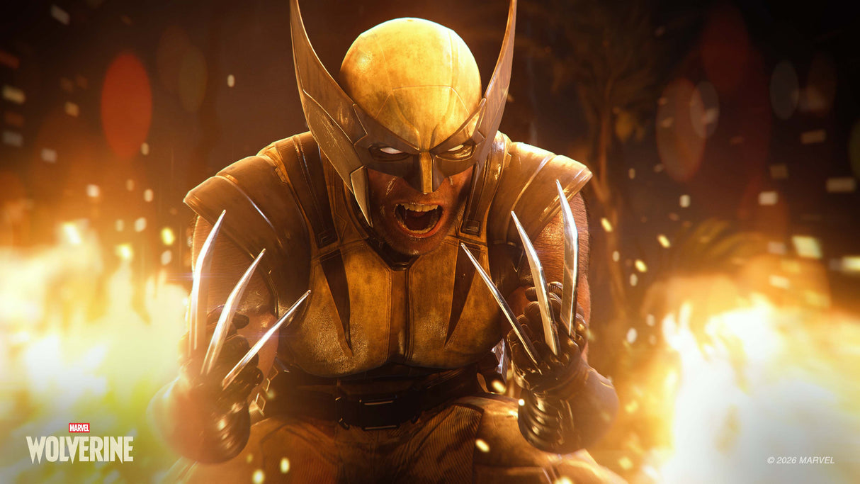 Wolverine with claws extended against a dark background in Marvels Wolverine PS5