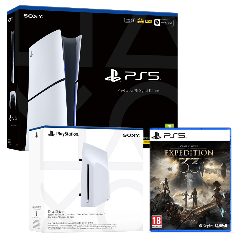 PlayStation 5 Console Digital Edition with Disc Drive and Clair Obscur: Expedition 33 (PS5)