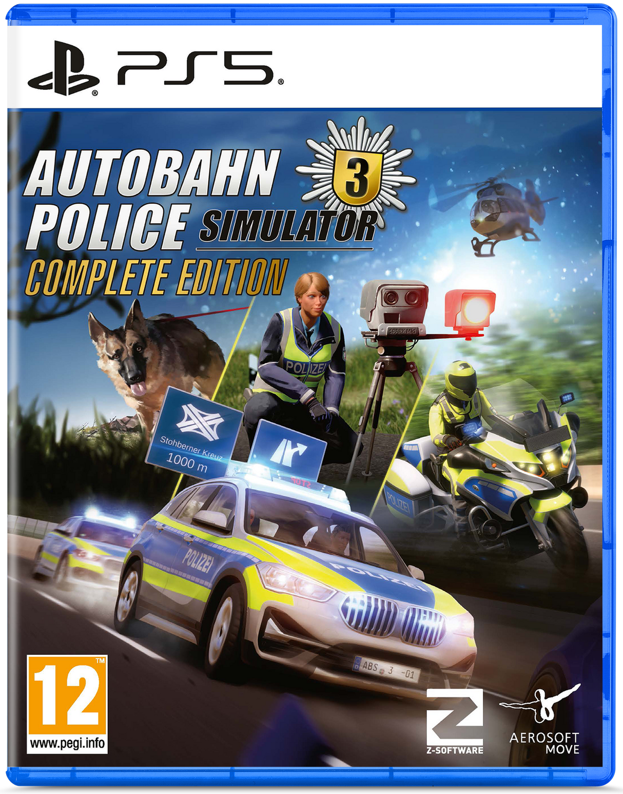 PlayStation 5 game case for 'Autobahn Police Simulator 3 Complete Edition'.