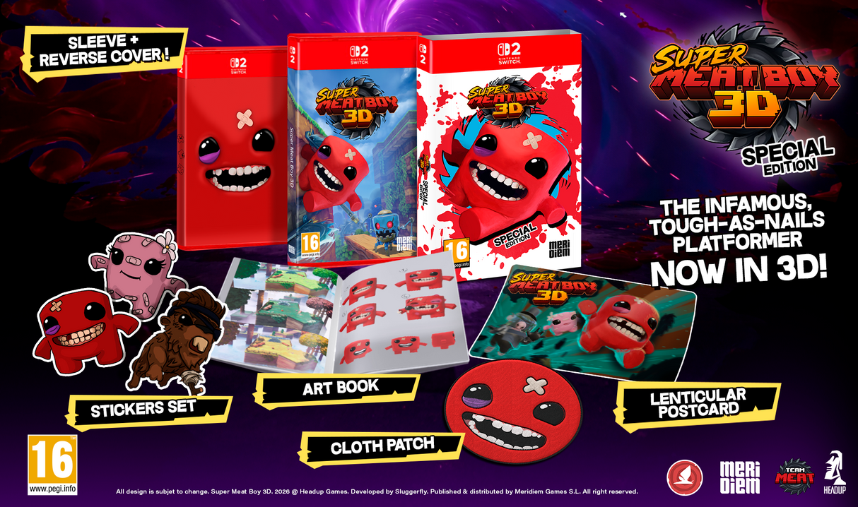 Super Meat Boy - Special Editon with FREE Pin Badge (Switch 2)
