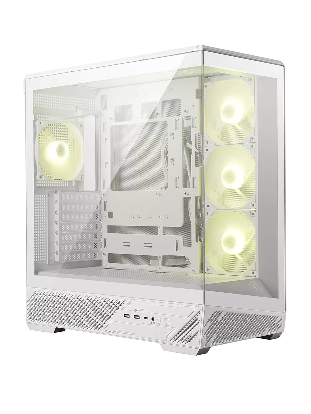 MSI MAG PANO 130R PZ ARGB Tempered Glass Mid Tower Gaming PC Case - White