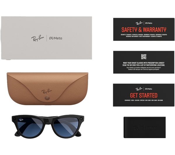 RAY-BAN META SKYLER (GEN 1) GLASSES - BLACK/CERULEAN BLUE/TRANSITIONS