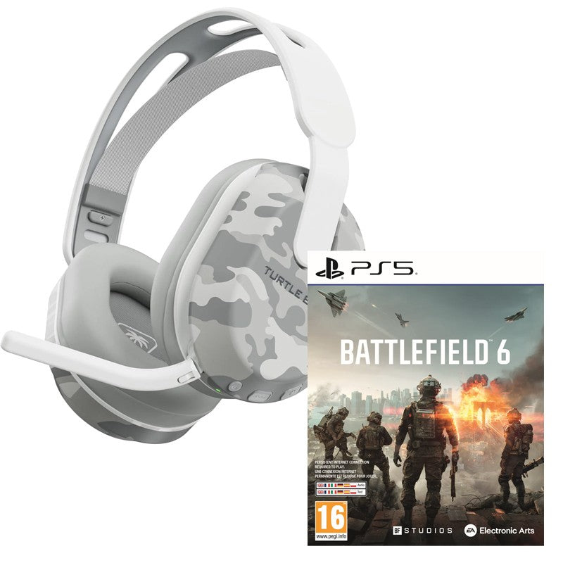 Battlefield 6 and Turtle Beach Stealth 500 Arctic Camo Gaming Headset for PS5, PS4 and PC (PS5)