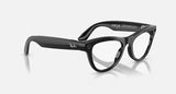 RAY-BAN META SKYLER GLASSES (RW4010) - SHINY BLACK/CLEAR