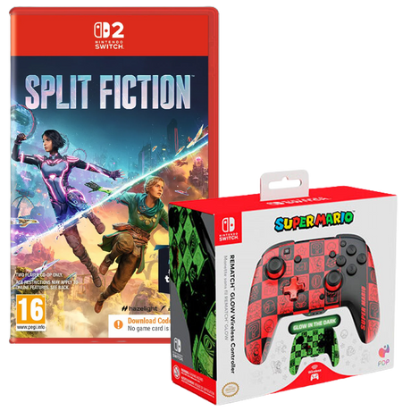 Split Fiction [Code in a Box] with PDP Wireless Deluxe Controller GLOW Super Icons (Switch 2)