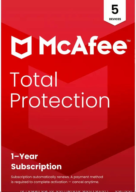 McAfee Total Protection 2025 5 Devices (1 Year)