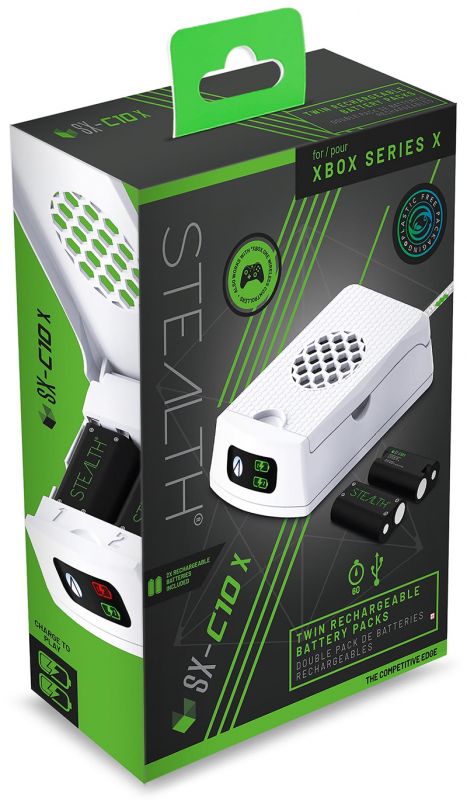 Stealth SX-C10X Twin Chargeable Battery Packs - White (Xbox Series X)