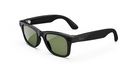 RAY-BAN META WAYFARER (GEN 1) GLASSES - SHINY BLACK/G-15  GREEN - LARGE
