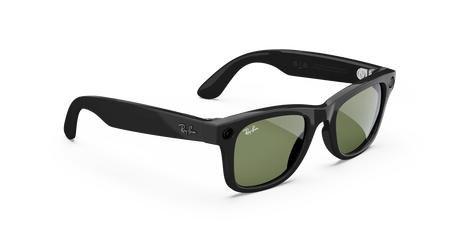 RAY-BAN META WAYFARER (GEN 1) GLASSES - SHINY BLACK/G-15  GREEN - LARGE