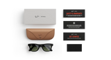 RAY-BAN META WAYFARER (GEN 1) GLASSES - SHINY BLACK/G-15  GREEN - LARGE
