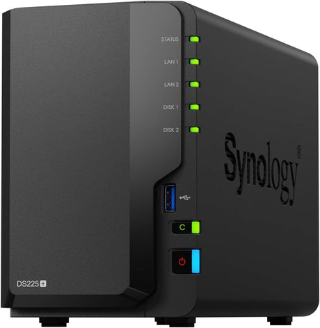 Synology Diskstation DS225+ 2 Bay Home and Office NAS Enclosure