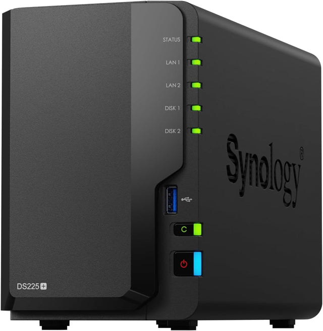 Synology Diskstation DS225+ 2 Bay Home and Office NAS Enclosure