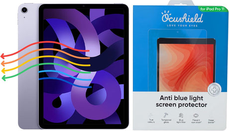 Ocushield Anti Blue Light Tempered Glass Screen Protector for iPad Air, iPad Pro 9.7'